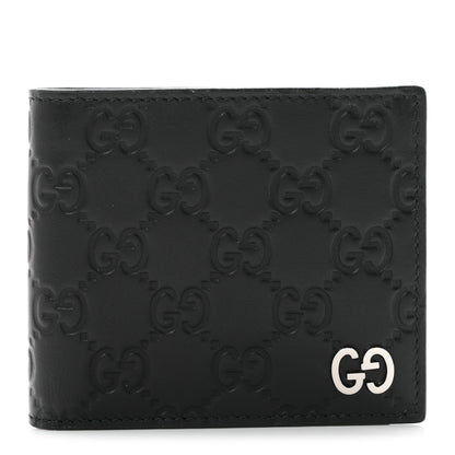Gucci Guccissima Signature Dorian Bi-Fold Wallet Black 1 of 7