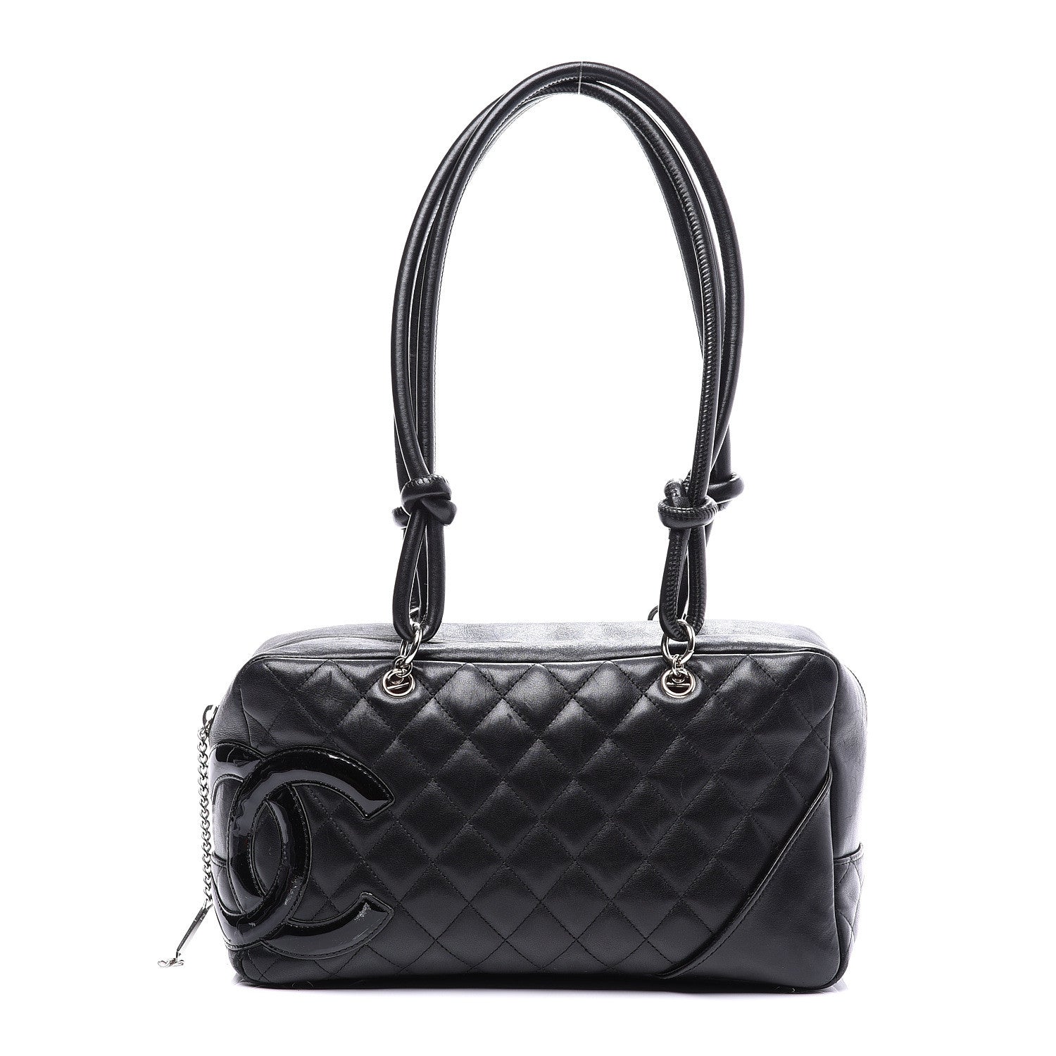 Chanel Calfskin Quilted Large Cambon Bowler Black 1 of 10