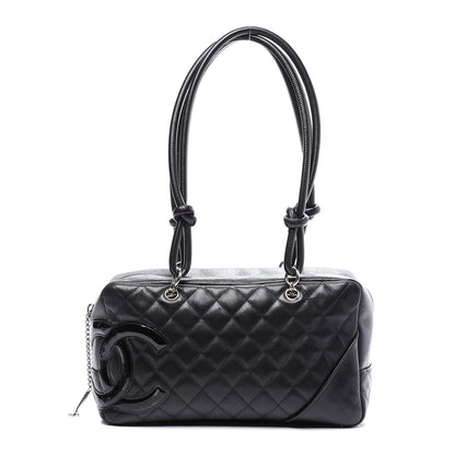 Chanel Calfskin Quilted Large Cambon Bowler Black 1 of 10