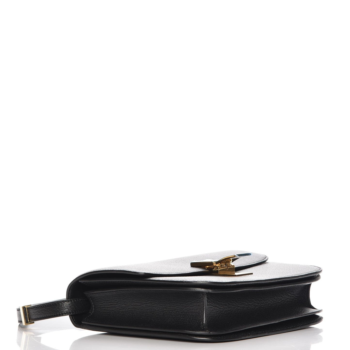 Goatskin Medium Classic Box Flap Bag Black