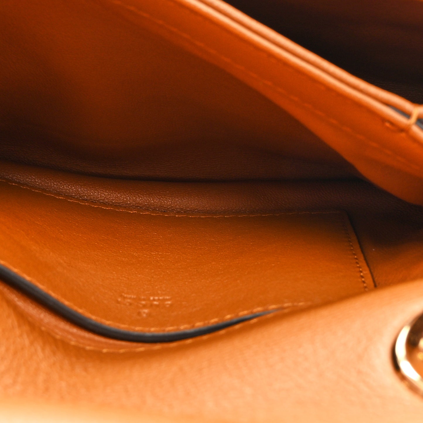 Roxy Calfskin Web Mini Blondie Shoulder Bag Cognac