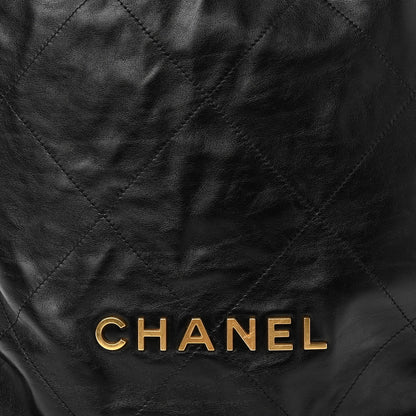 Chanel Shiny Calfskin Quilted Chanel 22 Backpack Black 8 of 10
