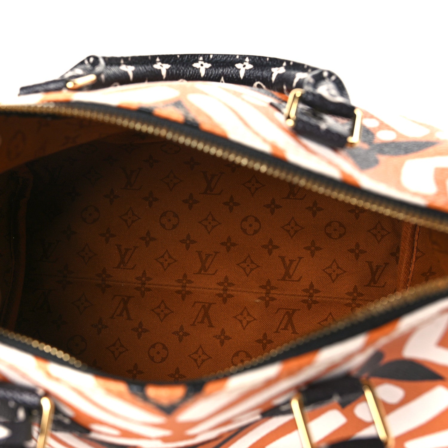 Louis Vuitton Monogram Giant Crafty Speedy Bandouliere 25 Creme Caramel 5 of 9