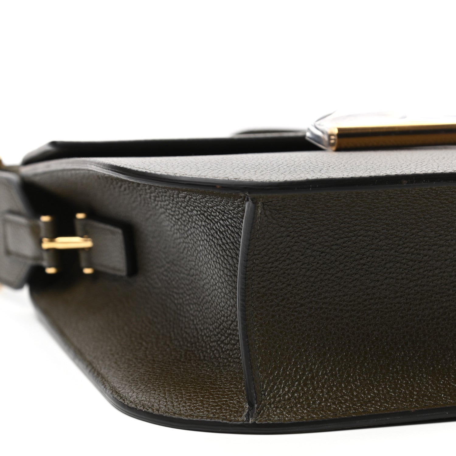 Tom Ford Calfskin Large T Clasp Tara Crossbody Bag Military Green 8 of 9