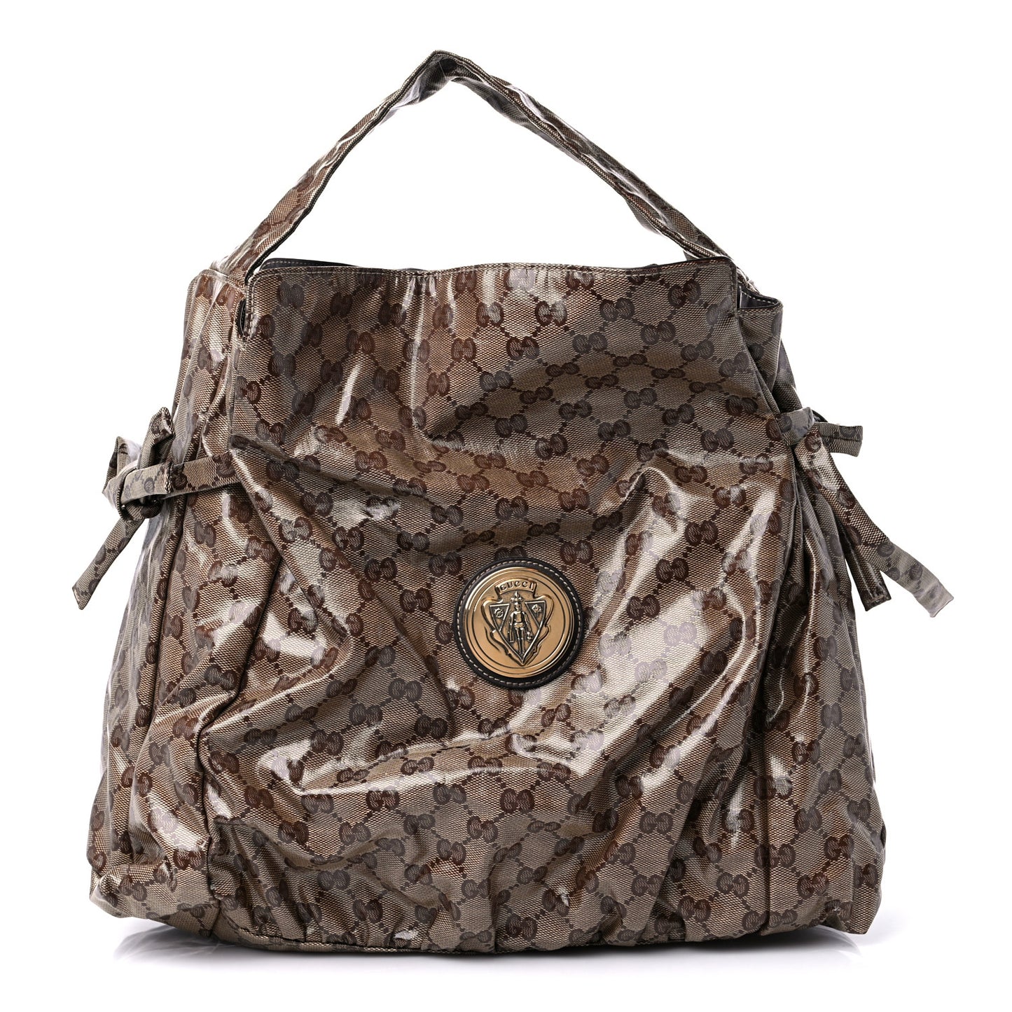 Crystal Monogram Medium Hysteria Tote Brown