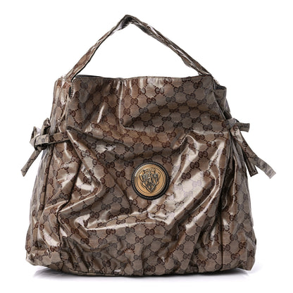 Gucci Crystal Monogram Medium Hysteria Tote Brown 1 of 10