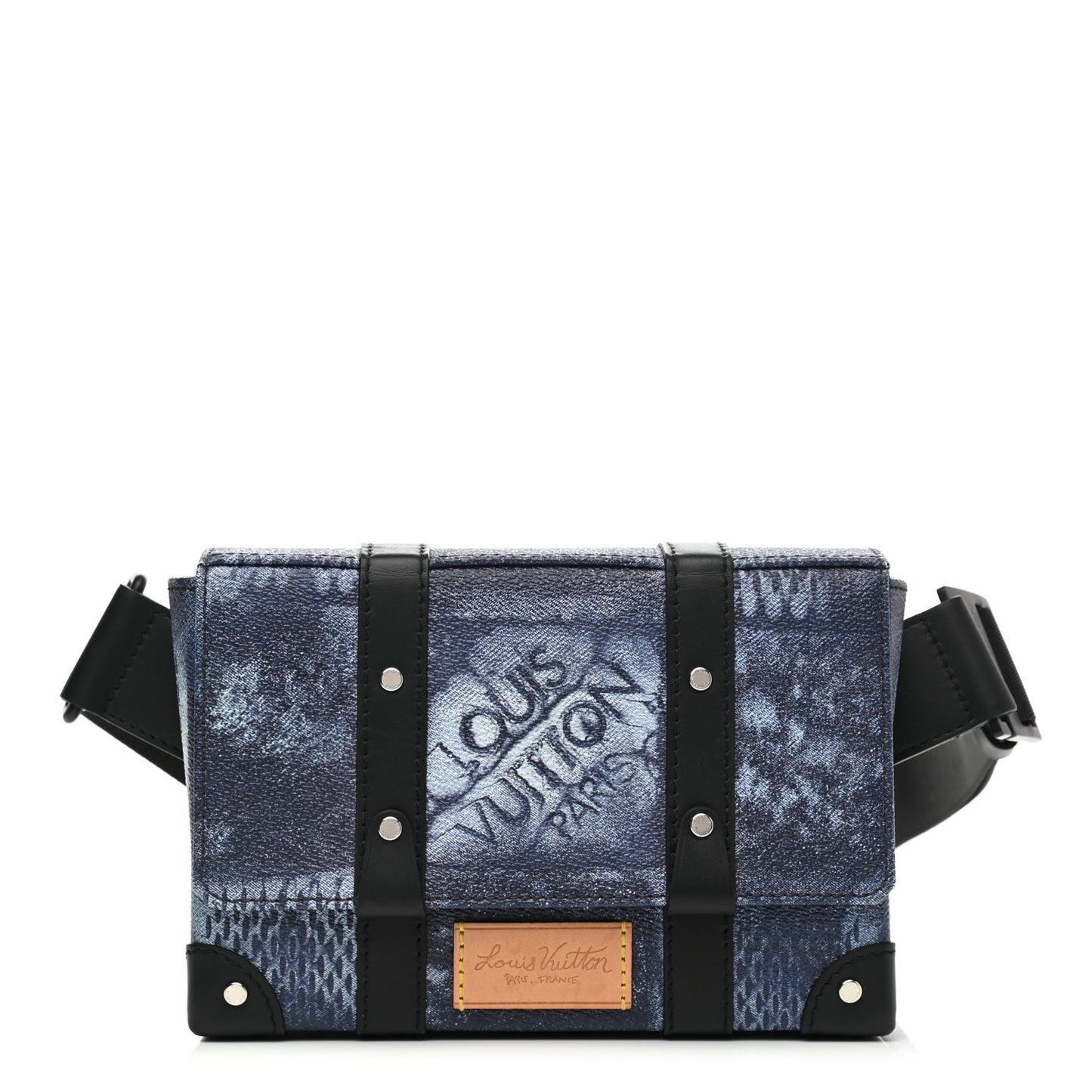 Damier Salt Slingback Trunk Black Ocean Blue