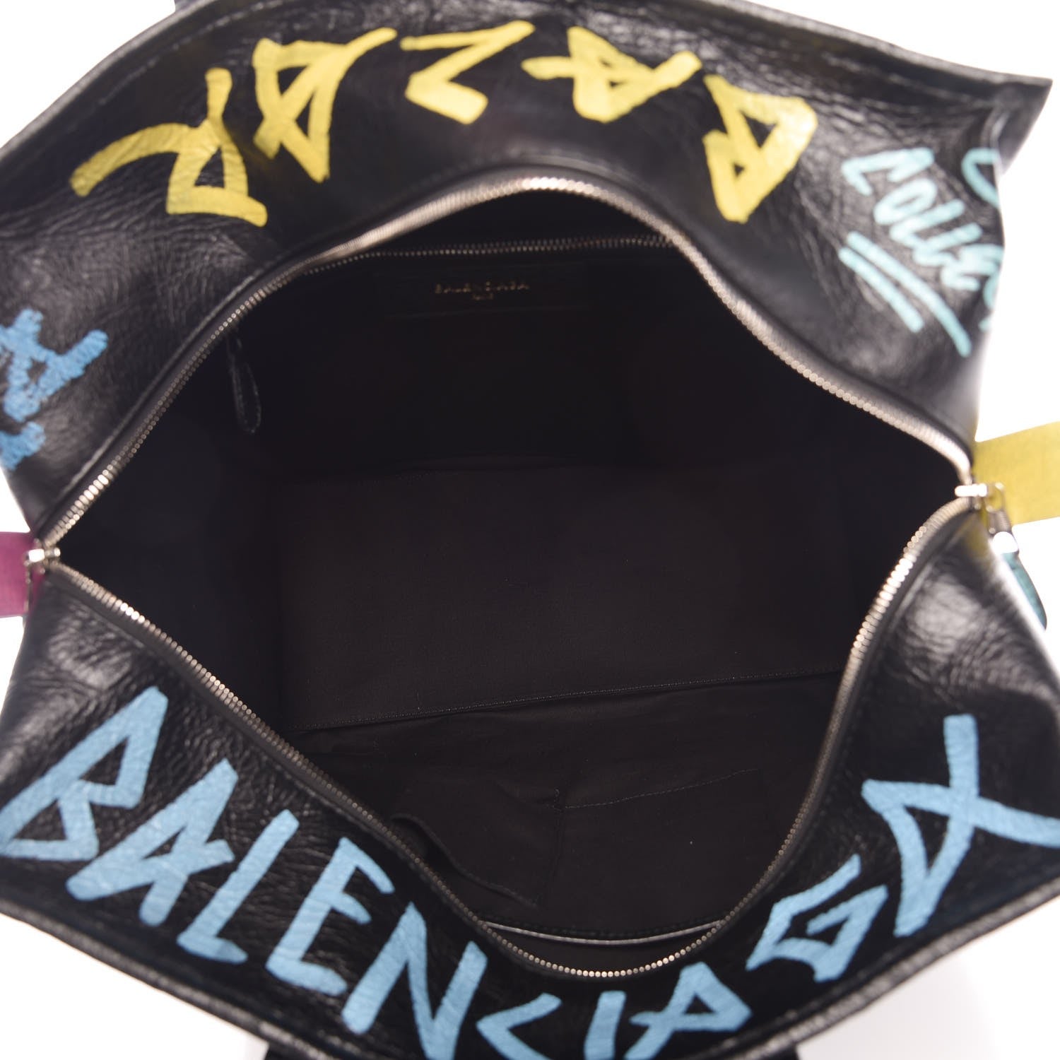 Balenciaga Agneau Arena Graffiti All Over Medium Bazar Shopper Tote Black Multicolor 5 of 8