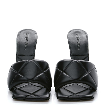 Bottega Veneta Nappa Quilted Rubber Lido Mule Sandals 38 Black 4 of 9