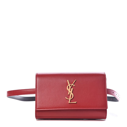 Saint Laurent Smooth Calfskin Monogram Kate Belt Bag Red 1 of 9