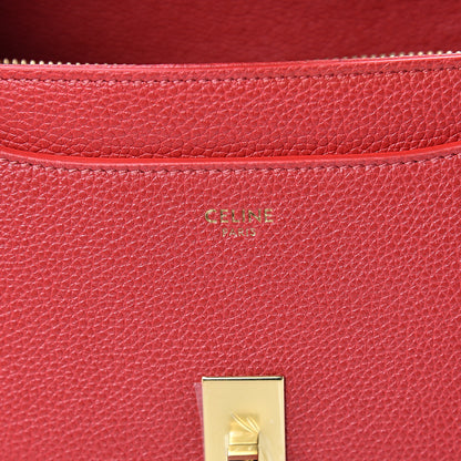 Celine Grained Calfskin Small 16 Top Handle Bag Red 5 of 11