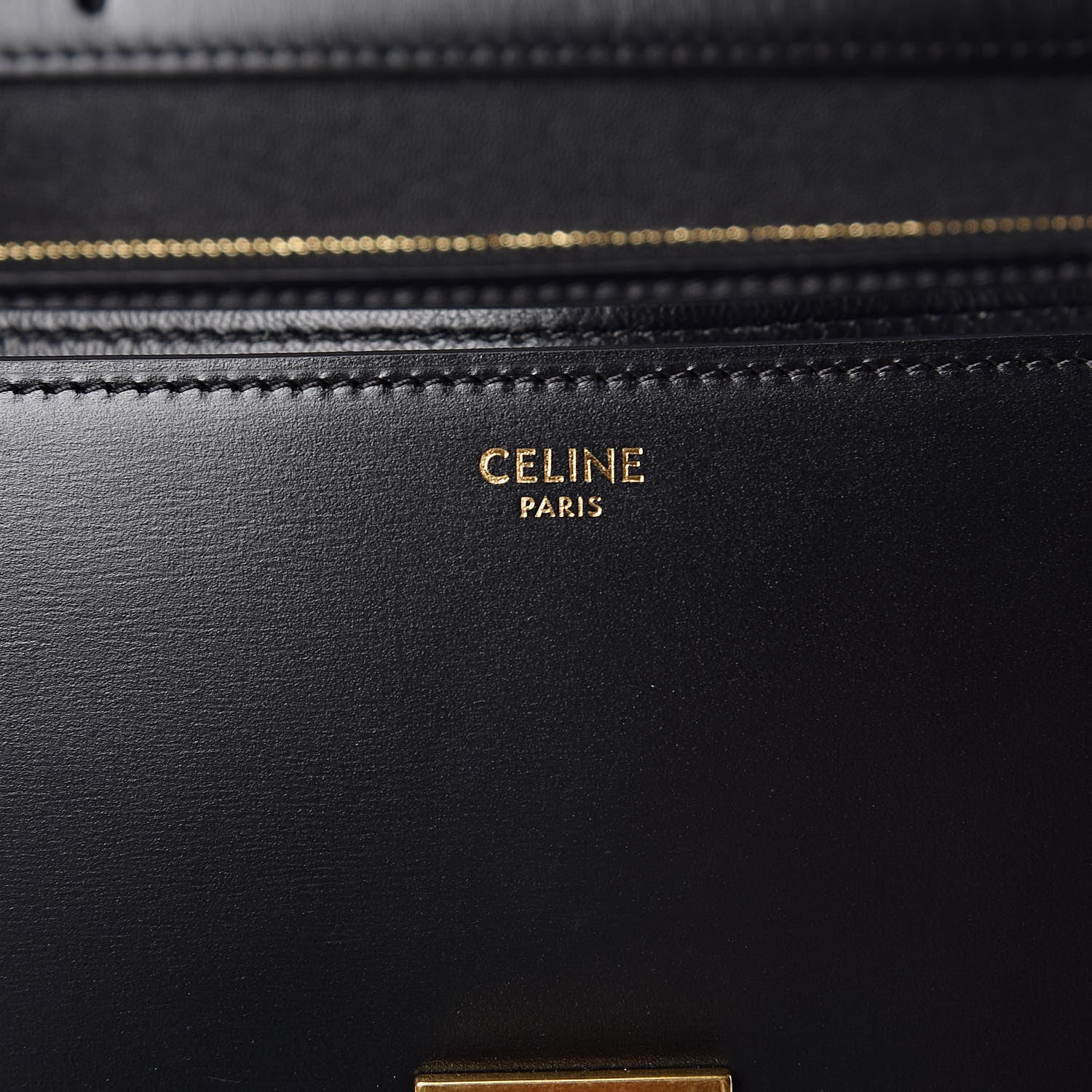Celine Box Calfskin Medium Classic Box Flap Bag Black 6 of 11