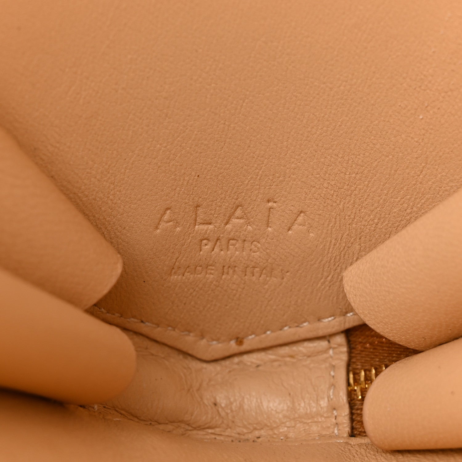 Alaia Metallic Goatskin Le Coeur Chain Bag Cuivre 6 of 11