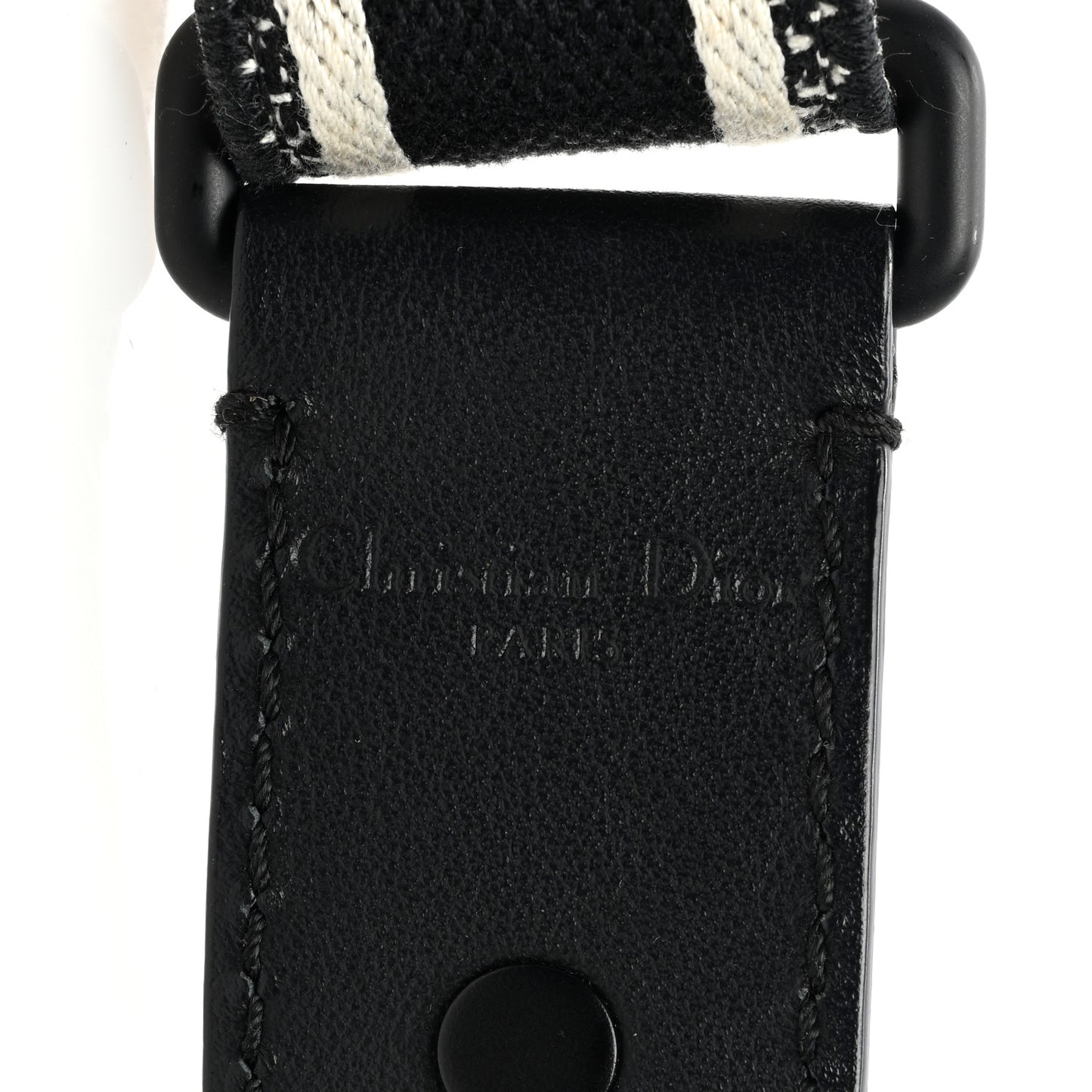 Canvas Embroidered Shoulder Strap Black Ultramatte