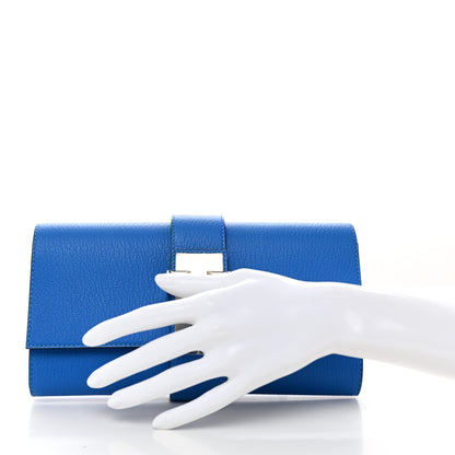 Hermes Chevre Mysore Medor 23 Clutch Bleu Hydra 2 of 7