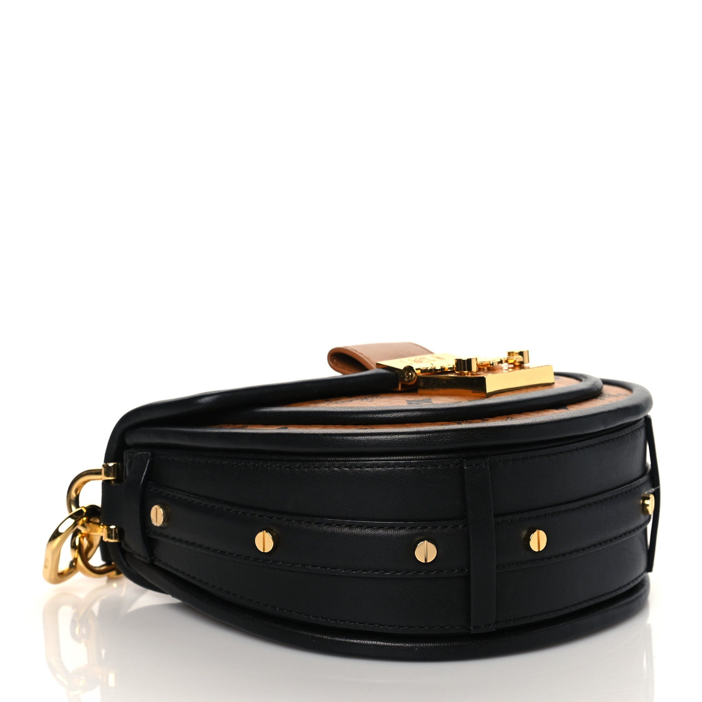 Visetos Mini Patricia Shoulder Bag Cognac Black