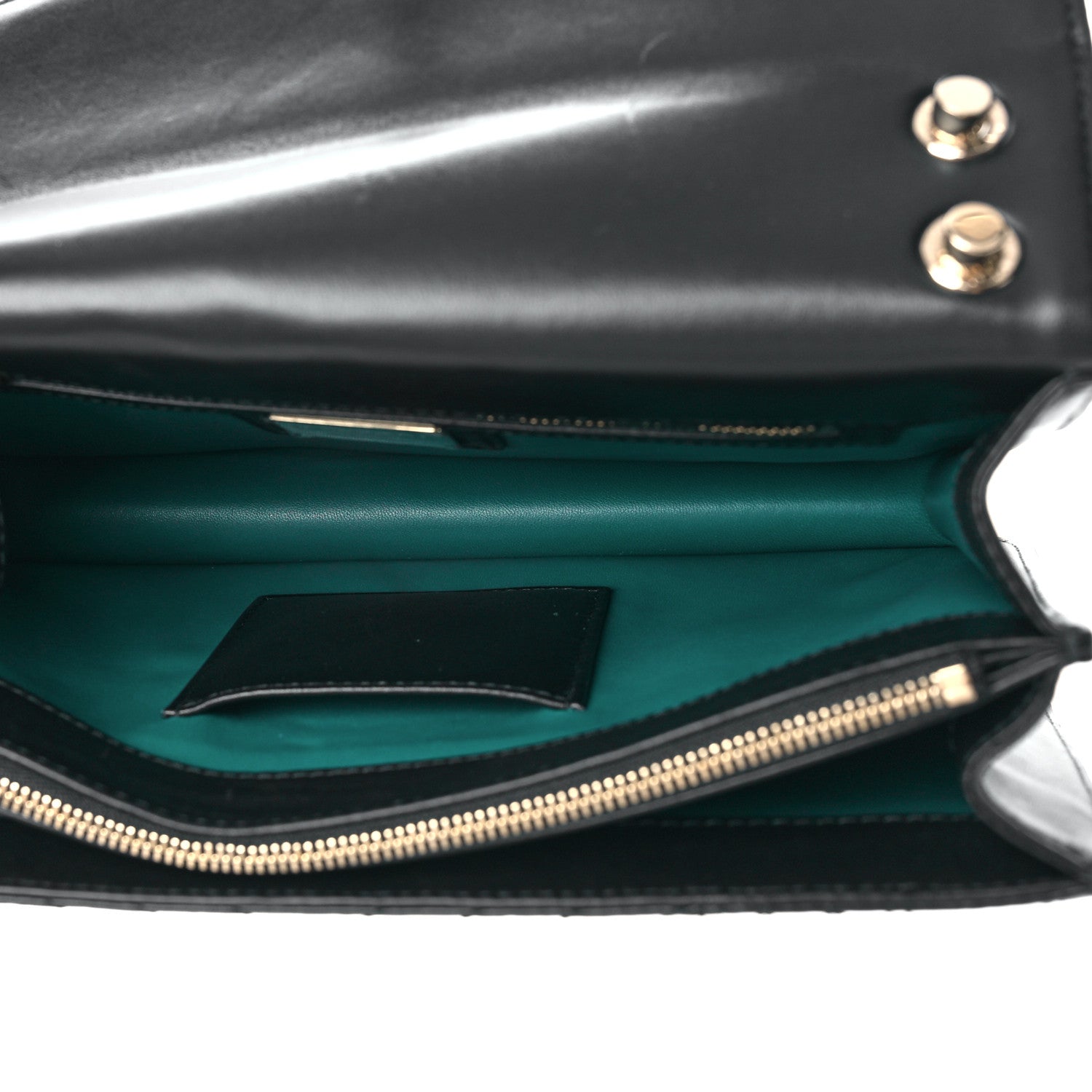 Bulgari Calfskin Quilted Serpenti Forever Shoulder Bag Black 5 of 8