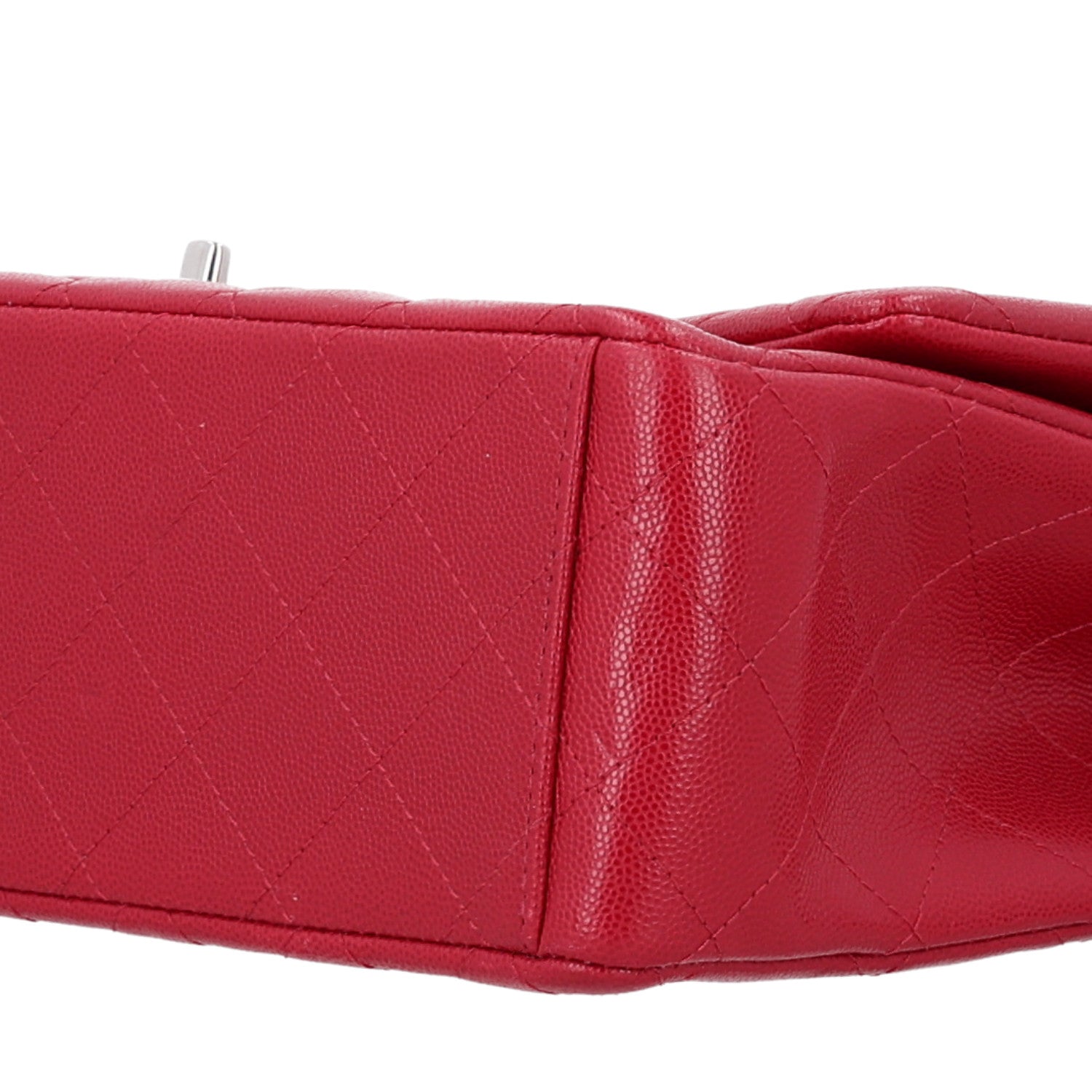 Chanel Caviar Quilted Maxi Double Flap Dark Red 10 of 10