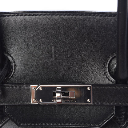 Hermes Toile Box Potamus Birkin 35 Black Rouge H 9 of 19