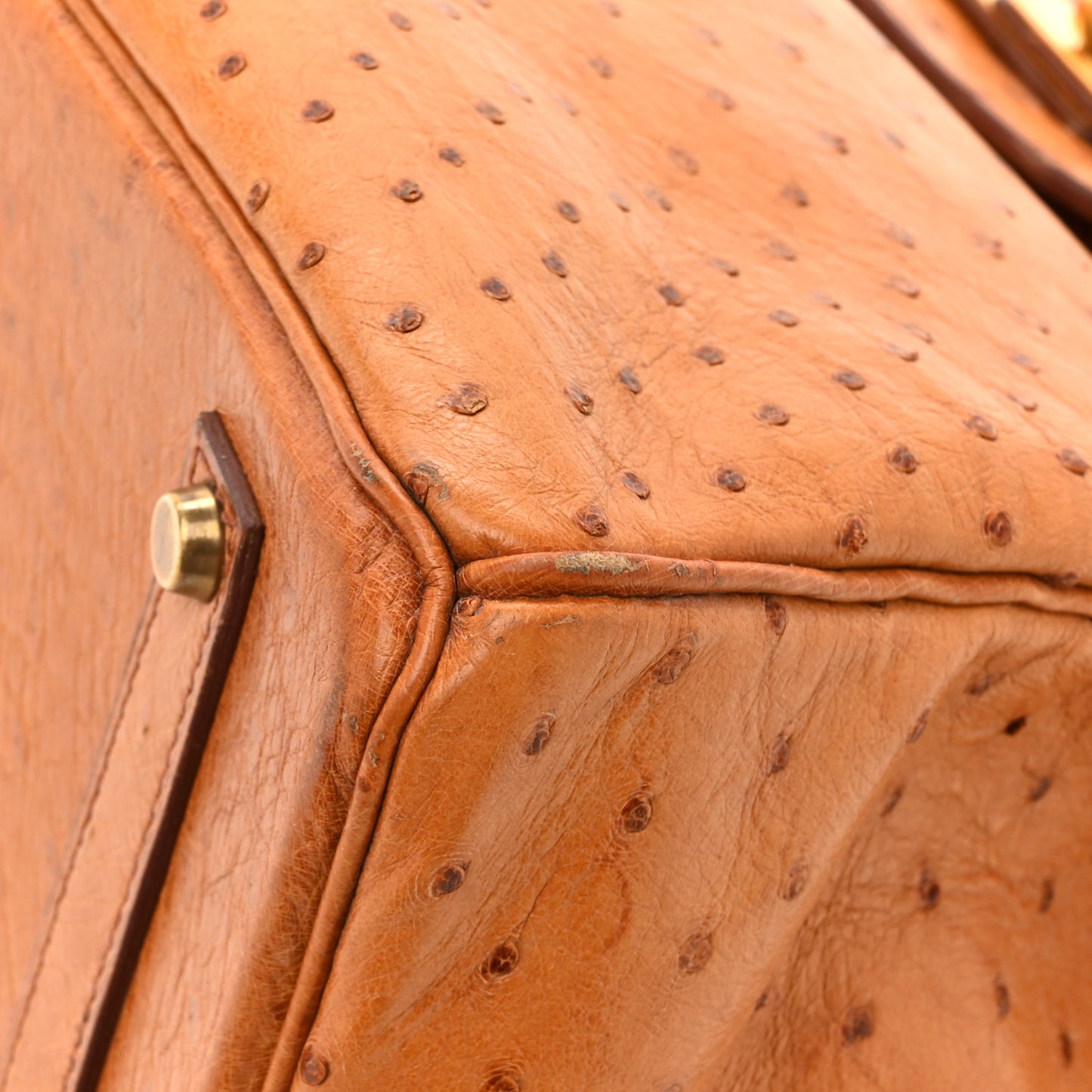 Ostrich Birkin 35 Gold