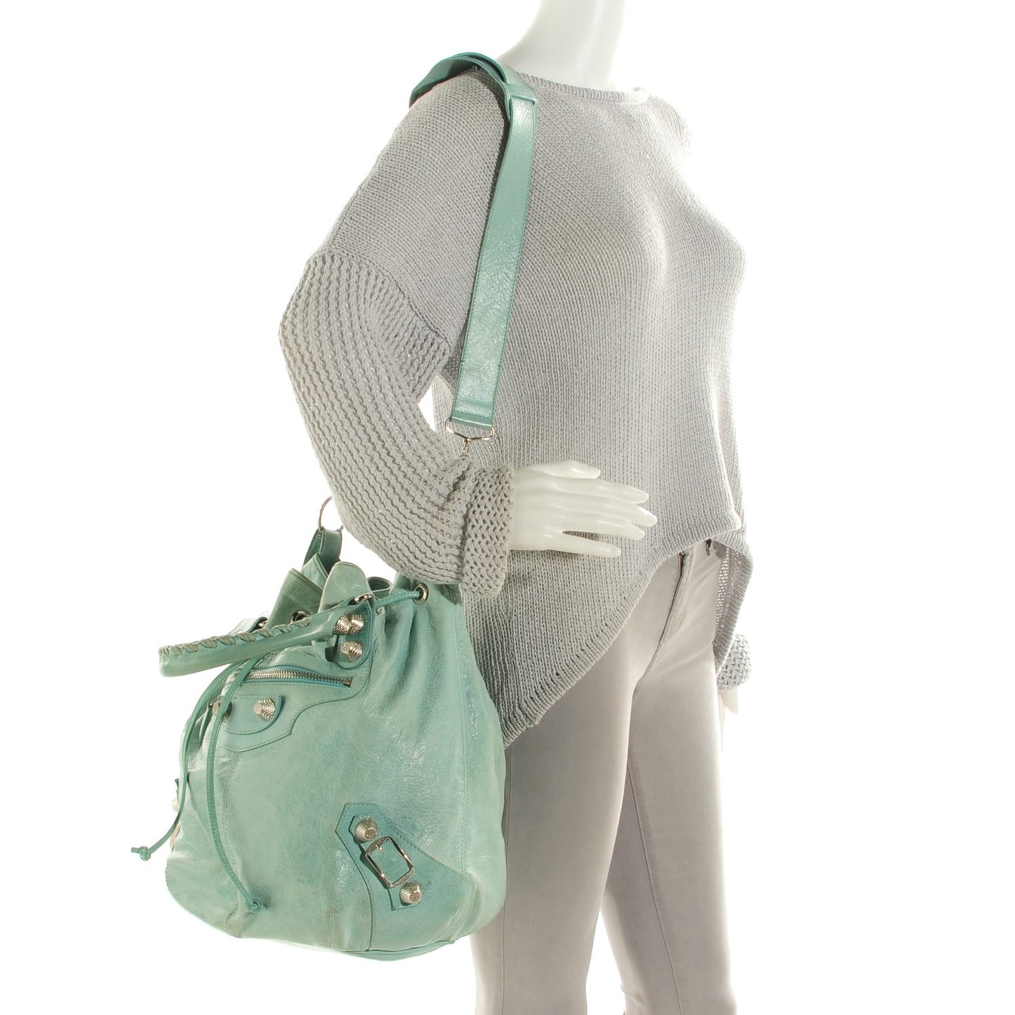 Agneau Giant 21 Silver Hardware Pompon Maldives