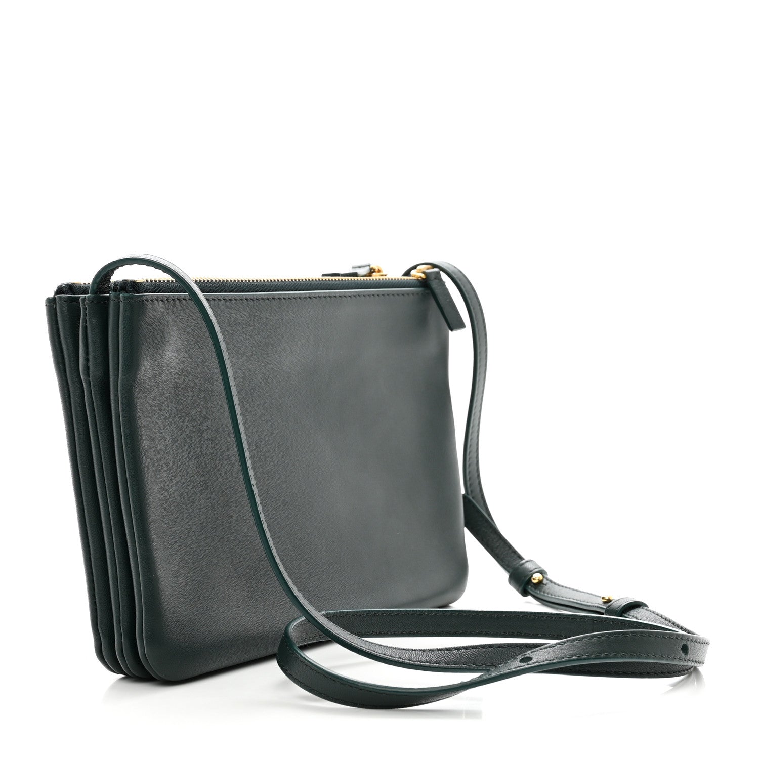 Celine Lambskin Small Trio Crossbody Bag Amazone 3 of 12