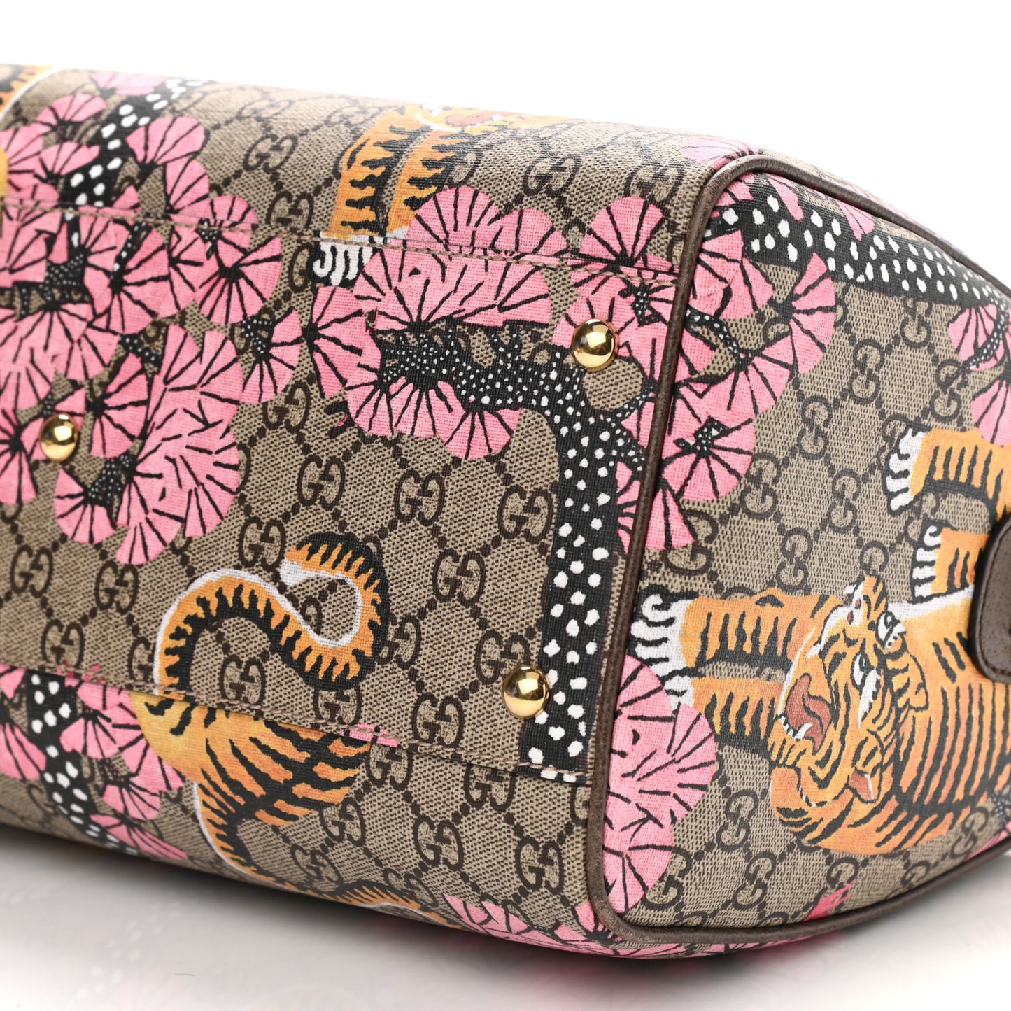 GG Supreme Monogram Bengal Medium Boston Beige PInk