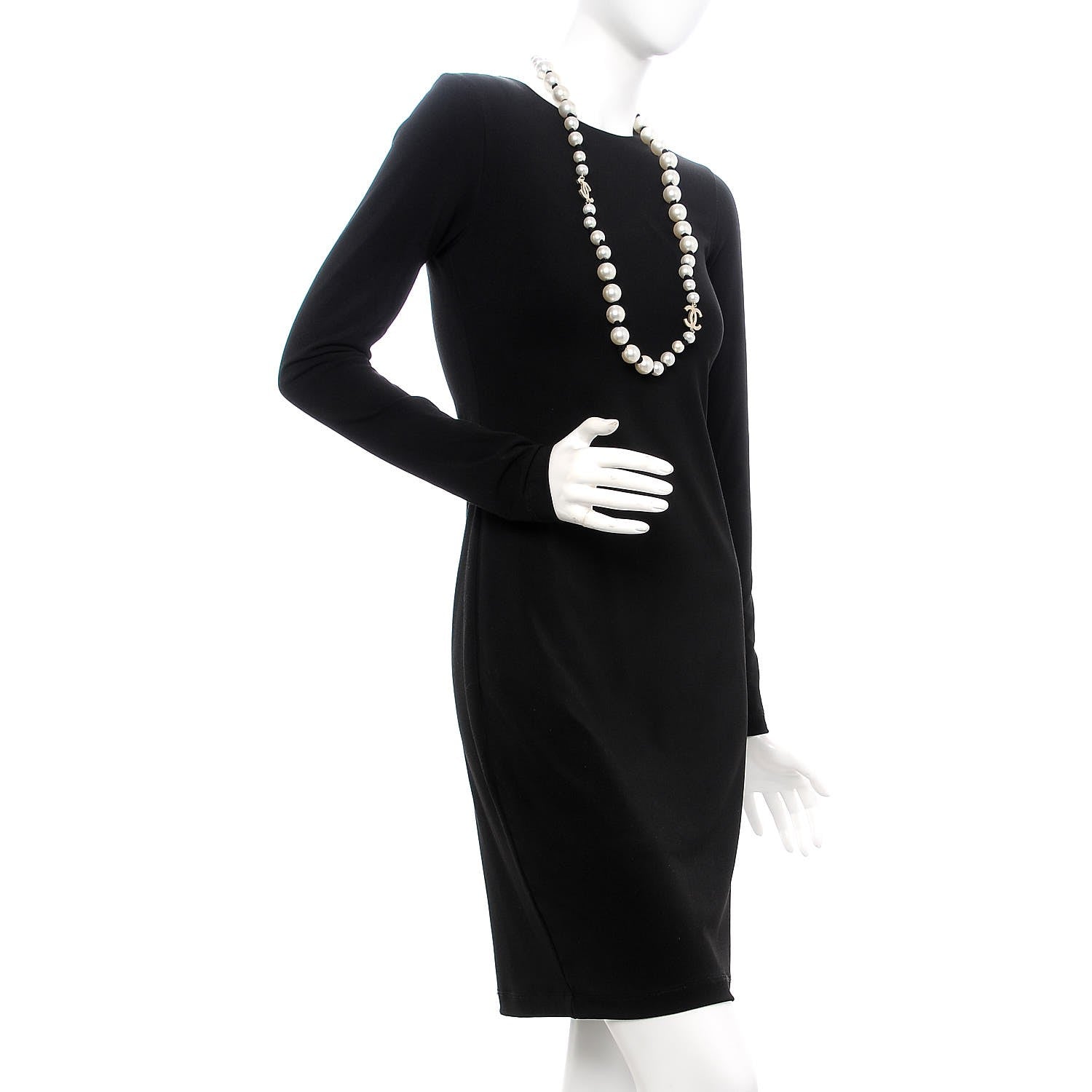 Chanel Graduated Pearl CC Long Necklace Gold 2 of 10