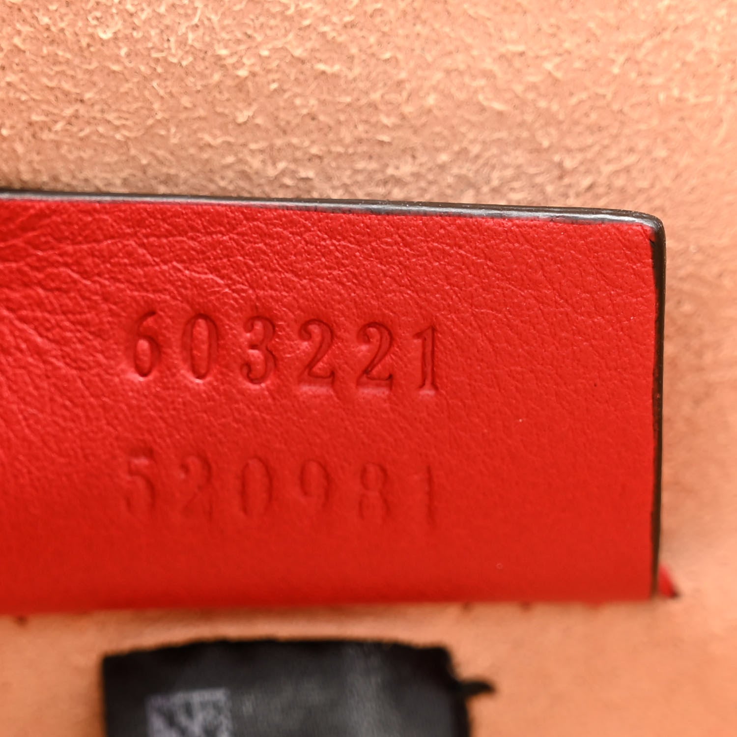 Gucci GG Supreme Monogram Apple Small Padlock Bamboo Shoulder Bag Beige Multicolor Lobster Red 7 of 10
