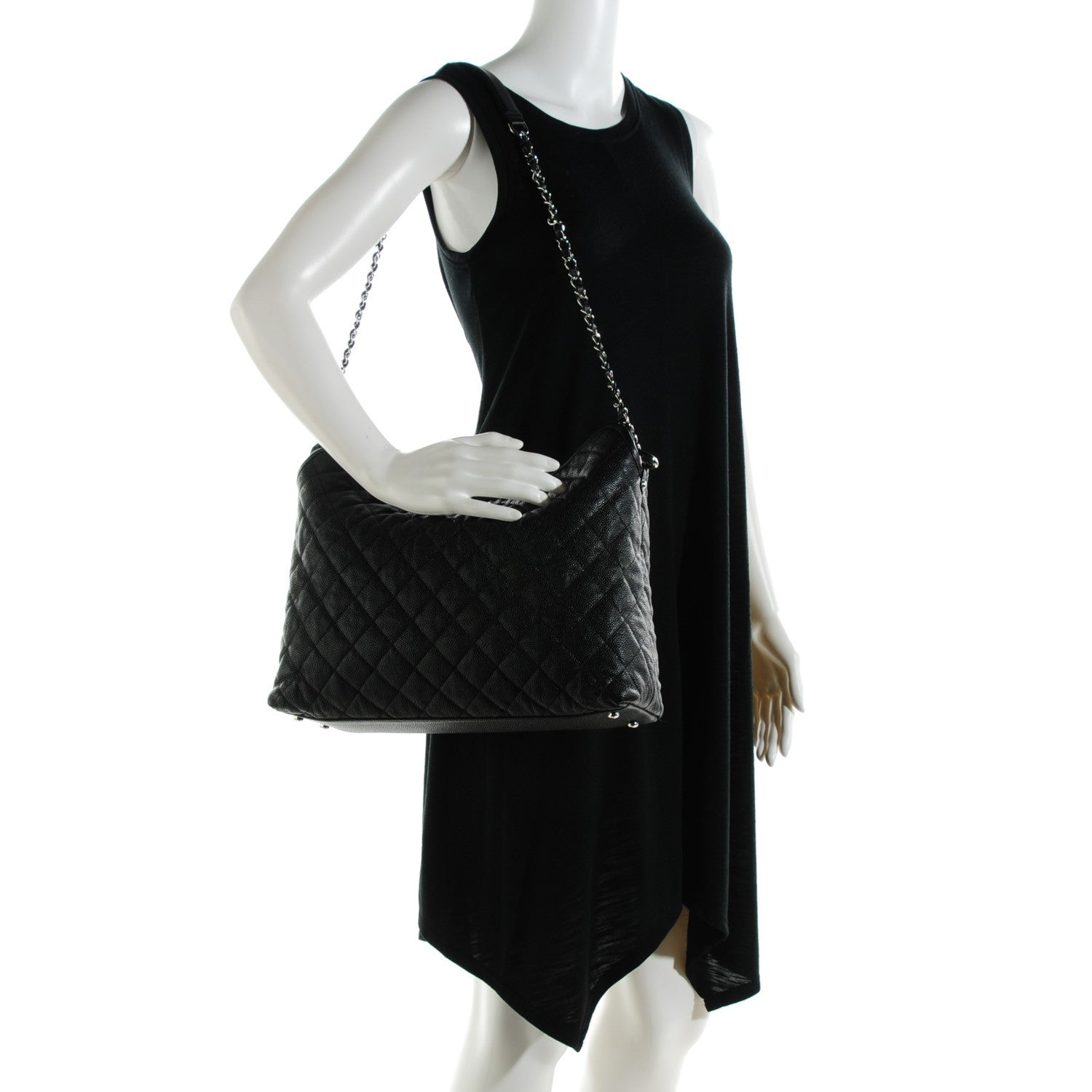 Chanel Caviar Quilted French Riviera Hobo Black 2 of 7