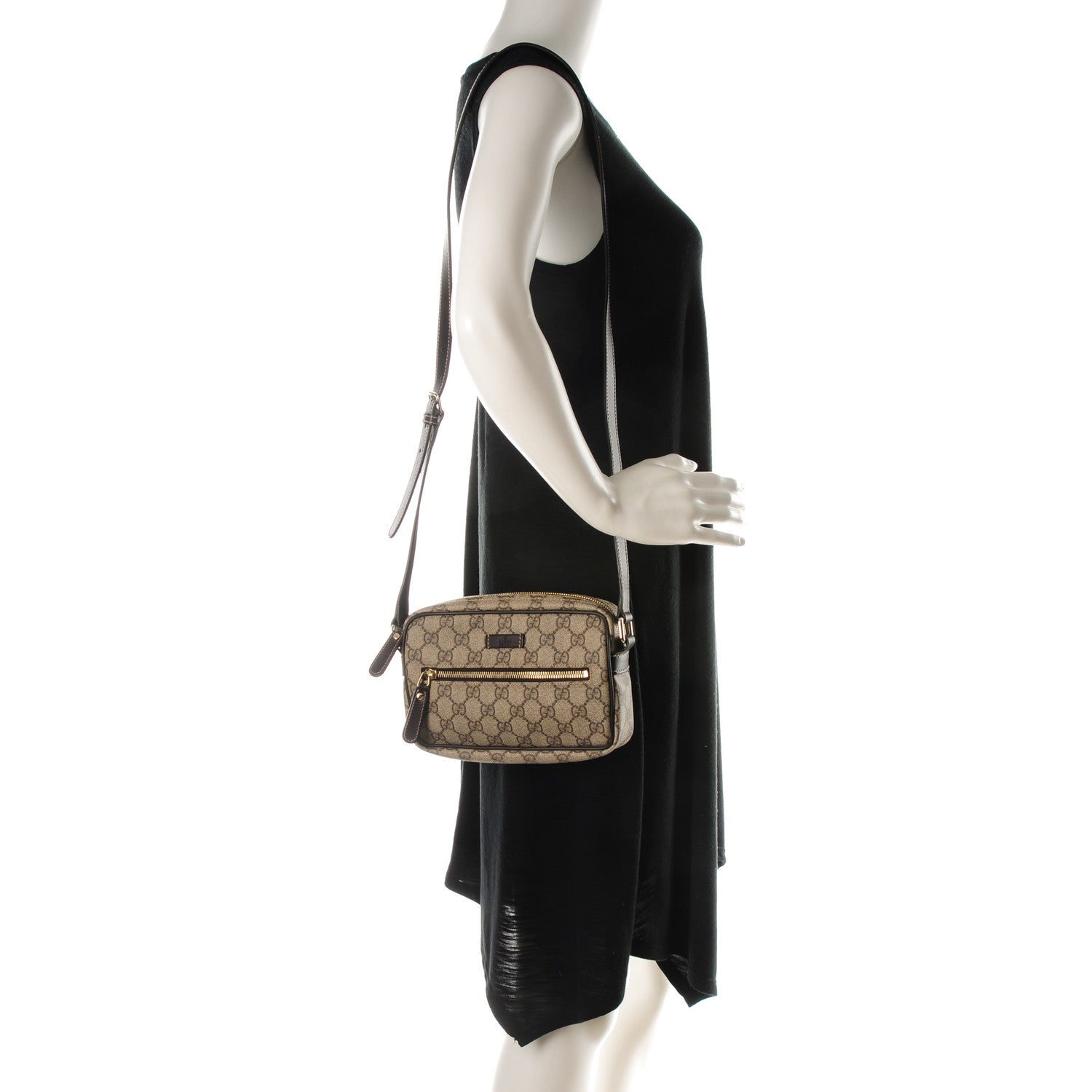 Gucci GG Plus Monogram Small Shoulder Bag Dark Brown 2 of 7