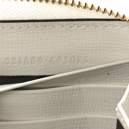 Gucci GG Supreme Monogram Azalea Calfskin Horsebit 1955 Zip Around Wallet Beige Ebony Mystic White 7 of 8