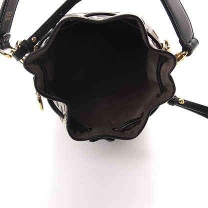 Fendi Vitello Liberty F is Fendi Bi-Color FF 1974 Embossed Mini Mon Tresor Bucket Bag Maya Black 6 of 11