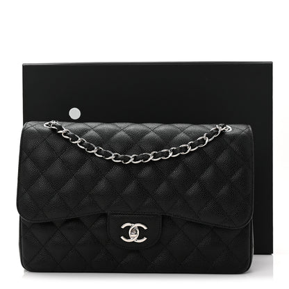 Chanel Caviar Quilted Jumbo Double Flap Black 11 of 11