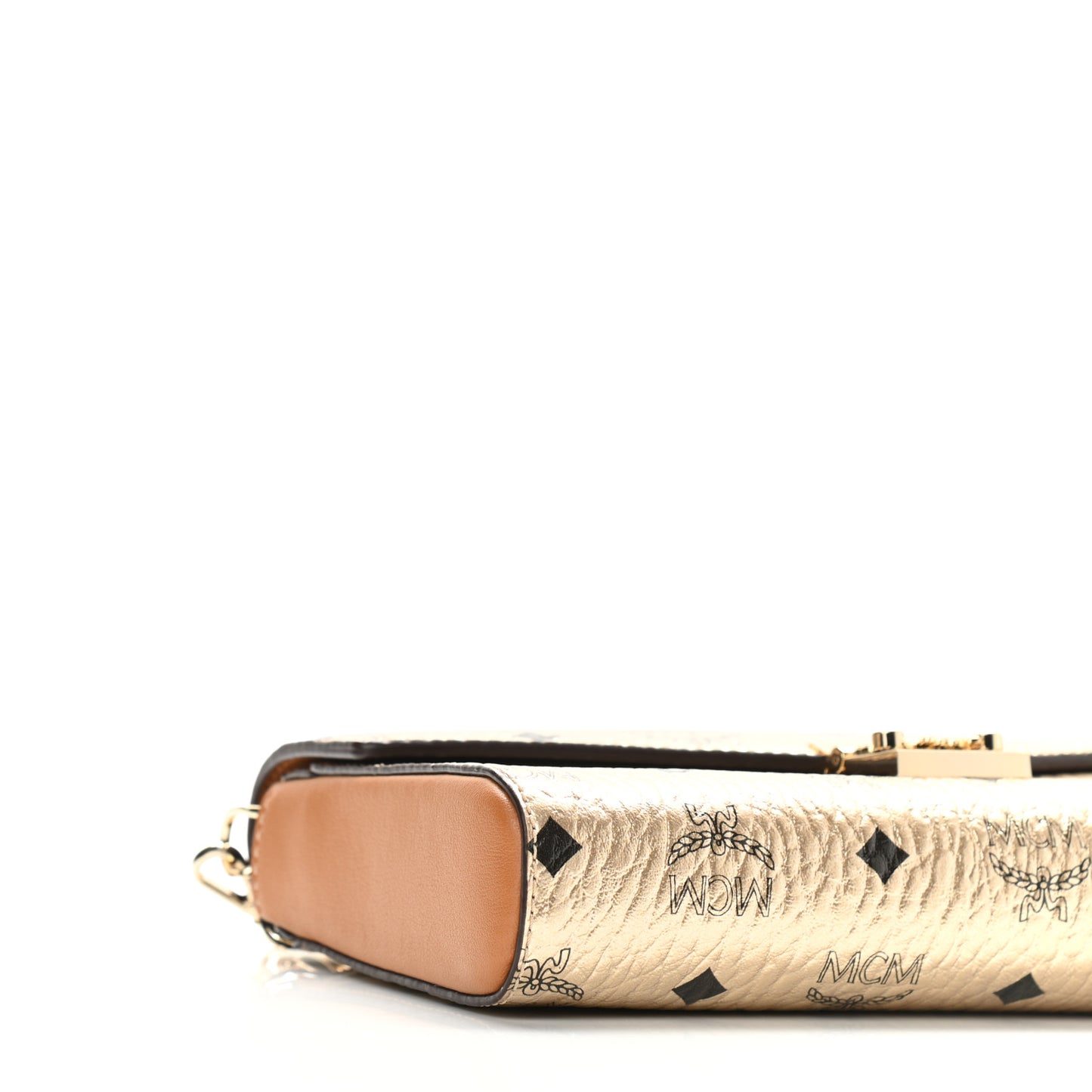 Metallic Visetos Medium Millie Crossbody Bag Berlin Gold