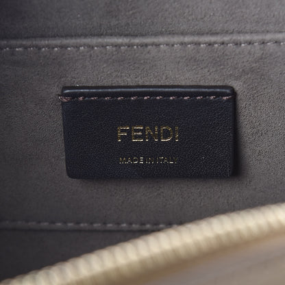 Fendi Vitello Century Velvet F is Fendi FF Multicolor Bi-Color Camera Case Fango Black Multicolor 6 of 9