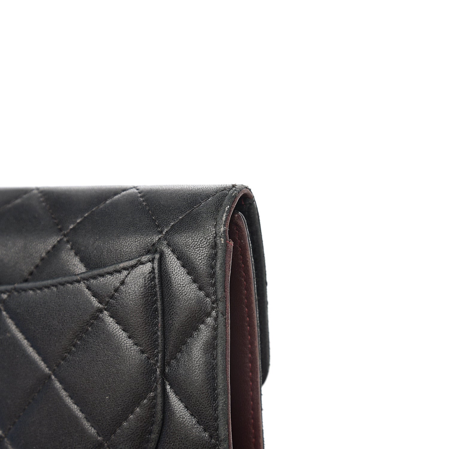 Chanel Lambskin Quilted Large Flap Wallet Black 10 of 14