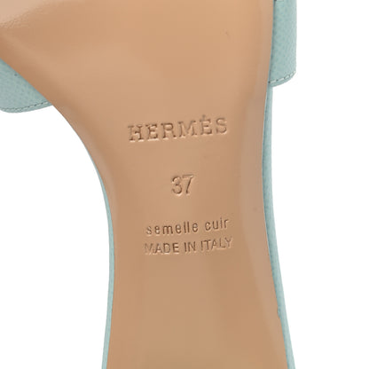 Hermes Epsom Oasis Sandals 37 Vert Embrun 6 of 8