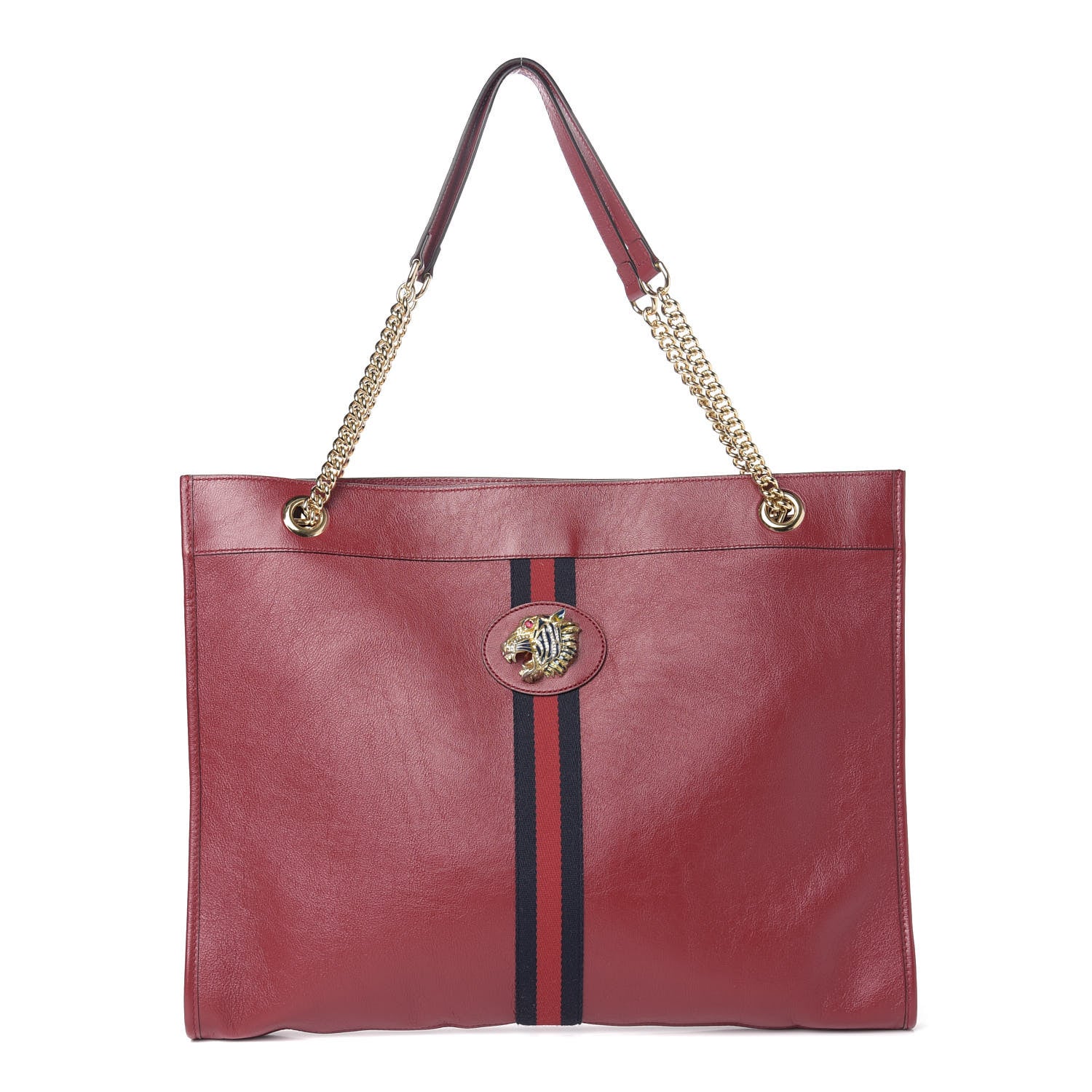 Gucci Calfskin Large Rajah Chain Tote Romantic Cherry 3 of 13