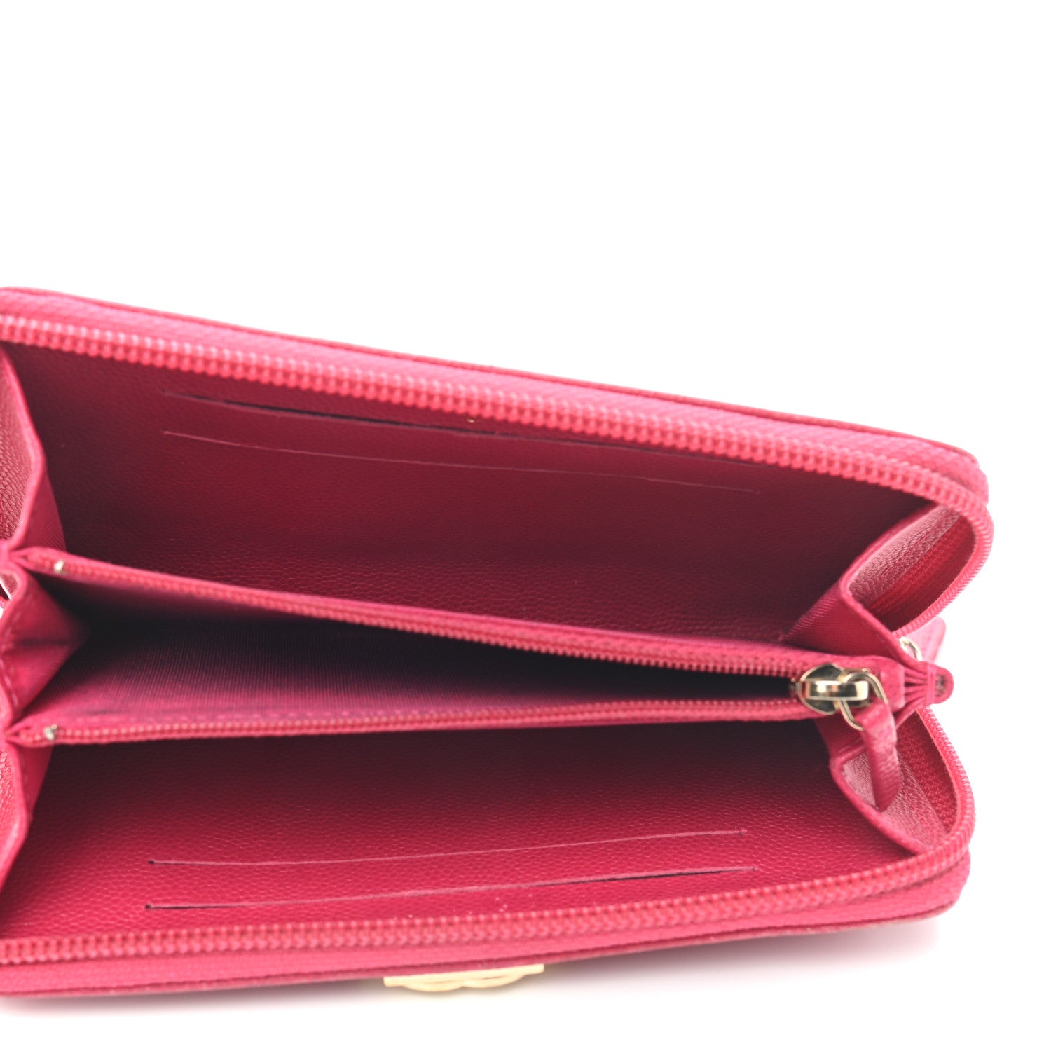 Chanel Caviar Quilted Boy Small Zip Around Wallet Pink 9 of 13