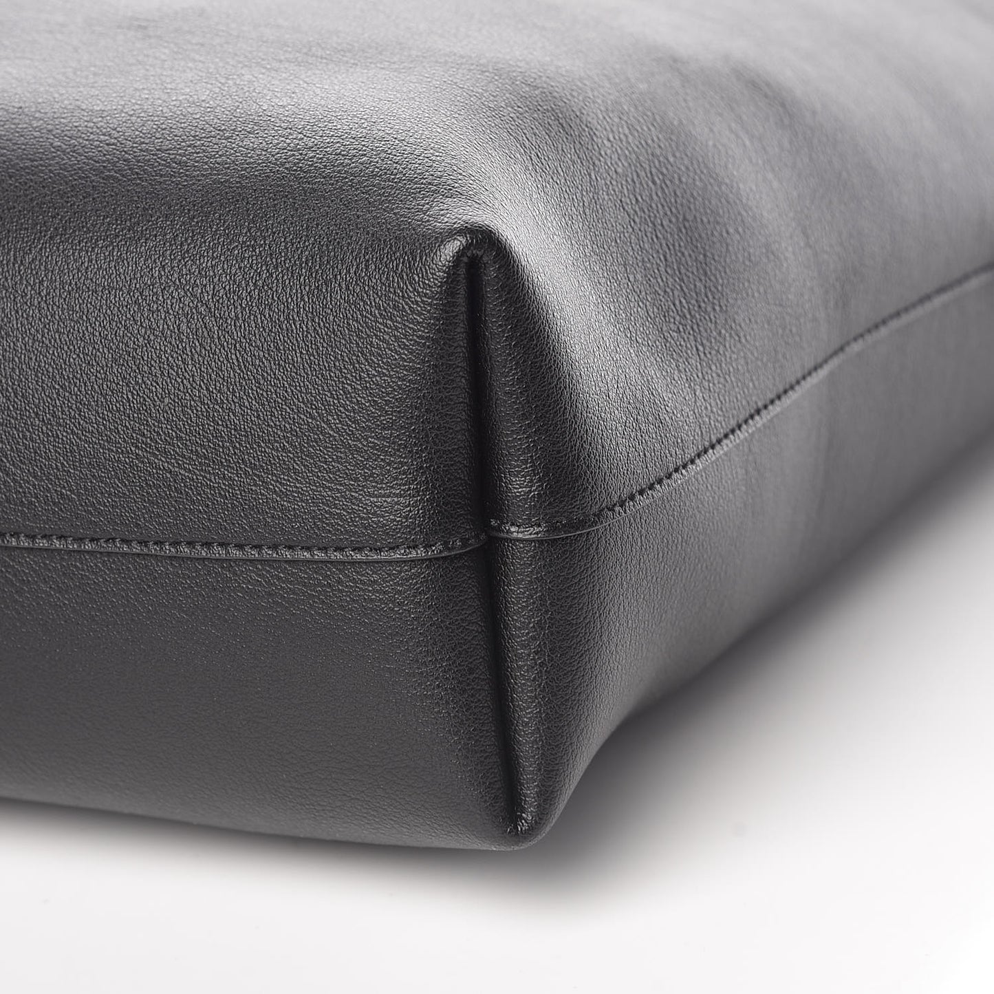 Calfskin Medium Shopping Tote Black