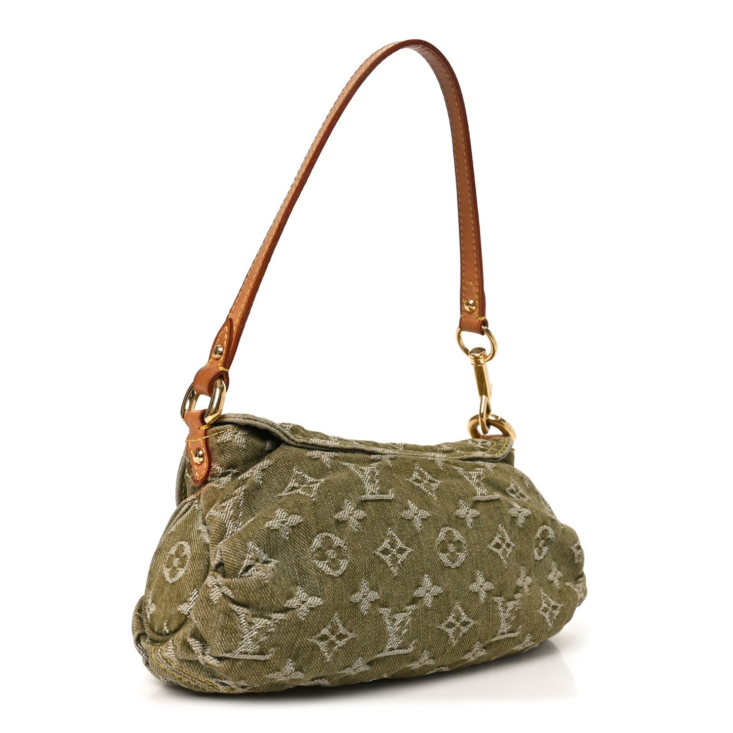 Monogram Denim Mini Pleaty Lichen
