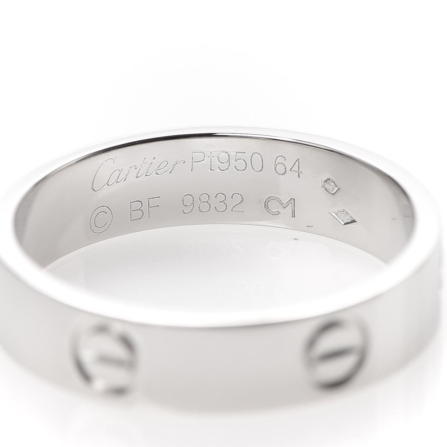 Cartier Platinum 5.5mm LOVE Ring 64 10.75 4 of 4