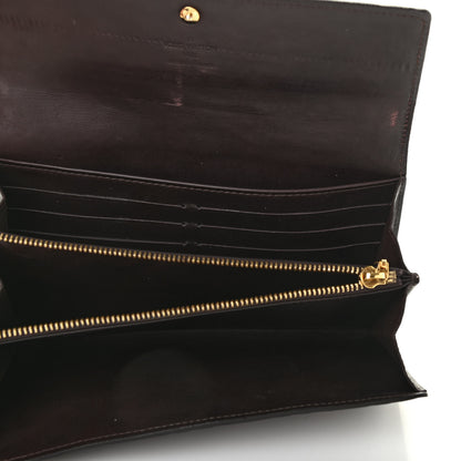 Louis Vuitton Vernis Rayures Sarah Wallet Amarante 5 of 11