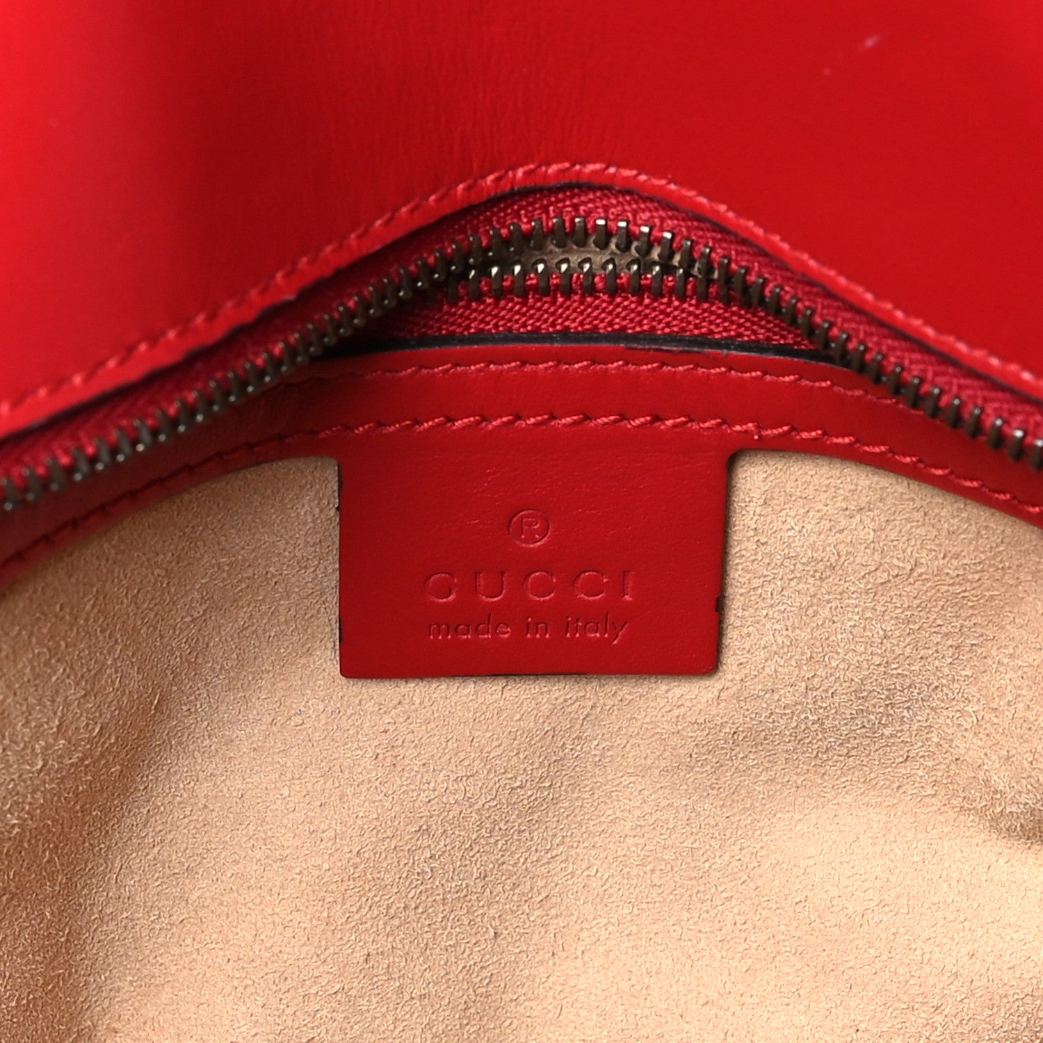Gucci Calfskin Matelasse Small GG Marmont Shoulder Bag Hibiscus Red 6 of 10