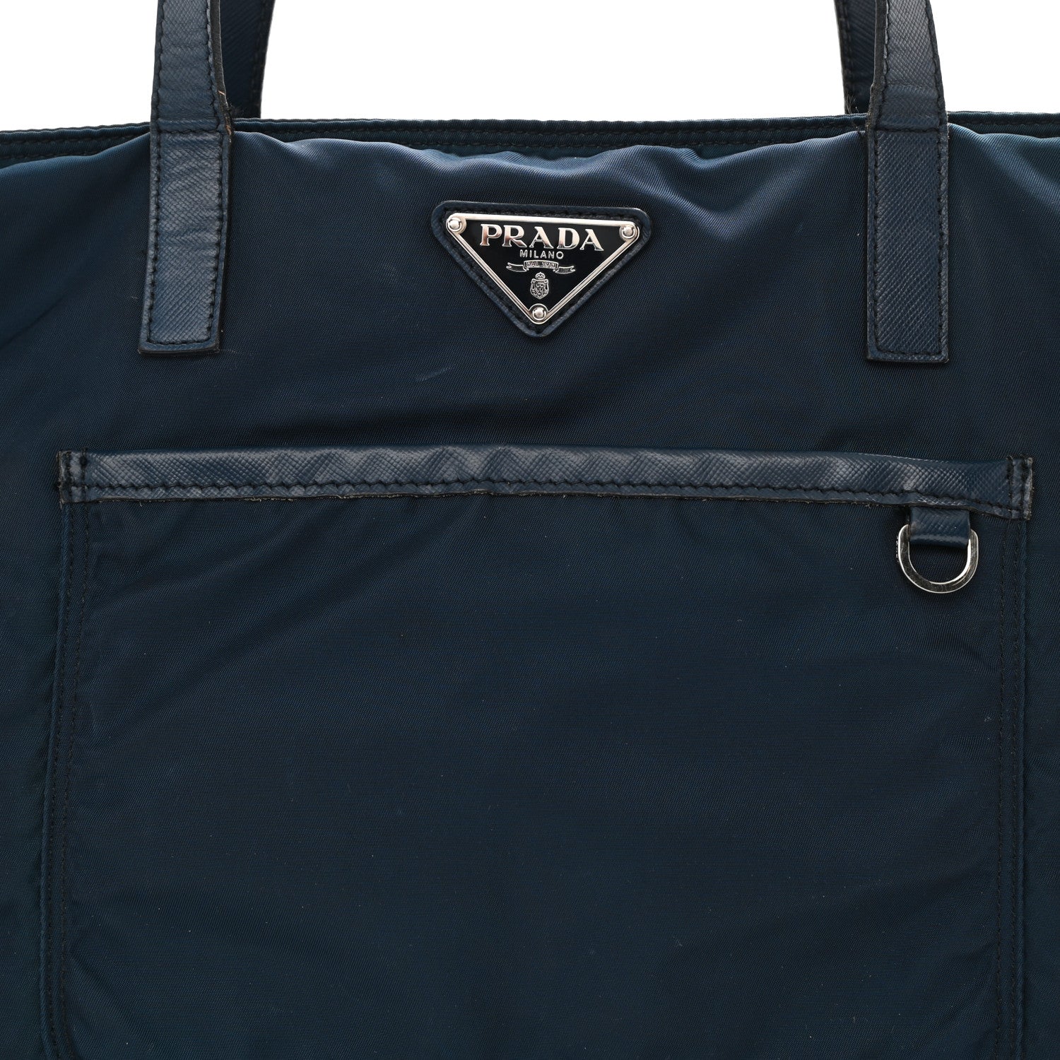 Prada Tessuto Nylon Tote Blue 7 of 16