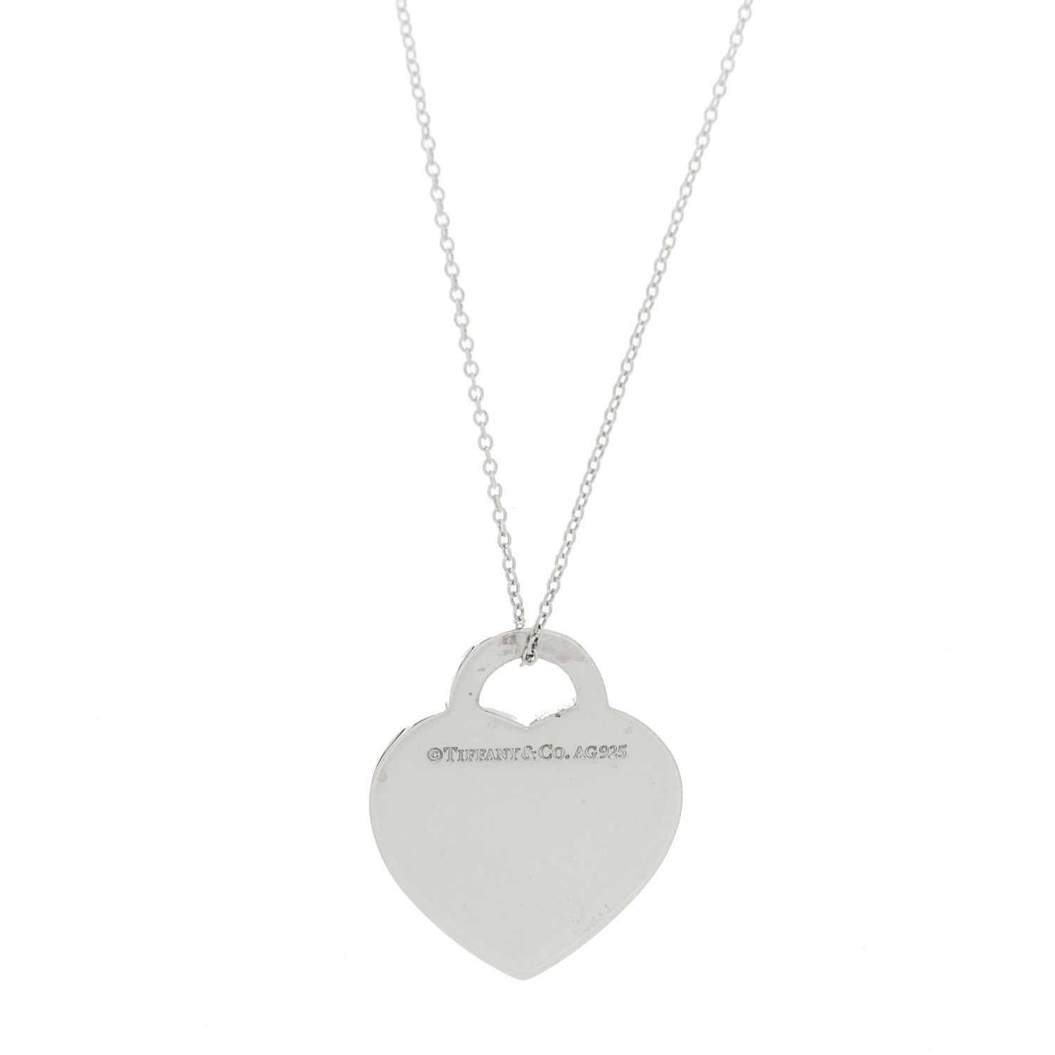 Tiffany Sterling Silver Medium Return to Tiffany Heart Pendant Necklace 6 of 6