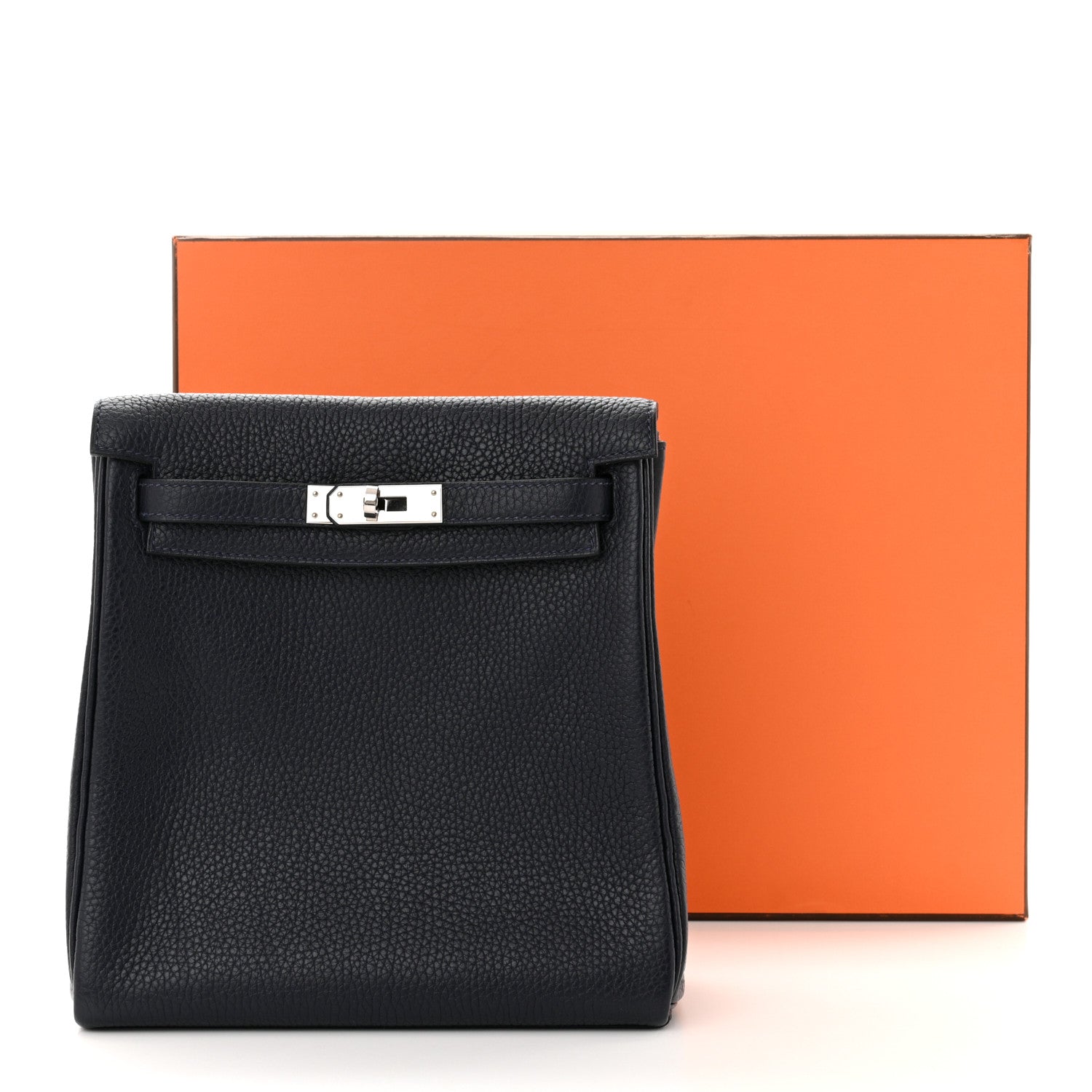Hermes Taurillon Clemence Kelly Ado Backpack Bleu Nuit 10 of 10