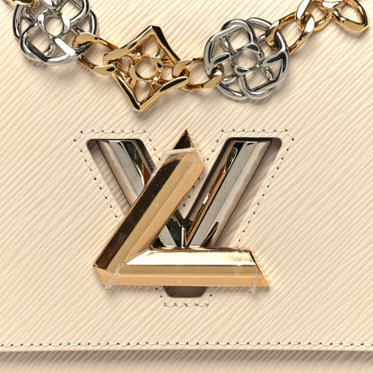 Louis Vuitton Epi Twist Monogram Flower Chain Shoulder Bag MM Quartz White 8 of 11