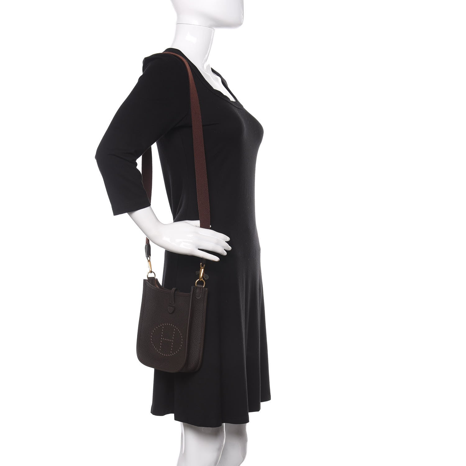 Hermes Taurillon Clemence Evelyne TPM Havane 2 of 11